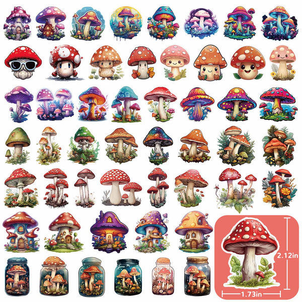 245pcs Cute Mushroom Sticker Set - IEEBEE