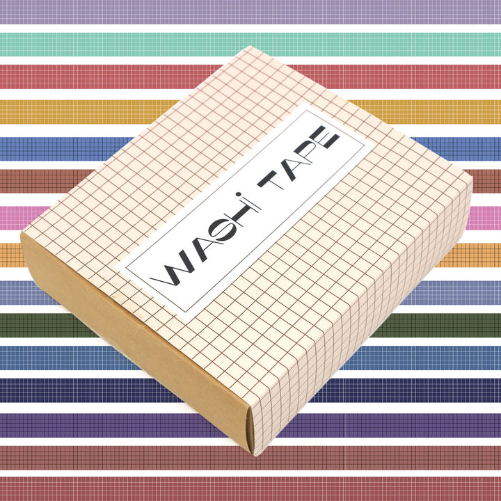 27 Rolls Grid Washi Tape Set - IEEBEE