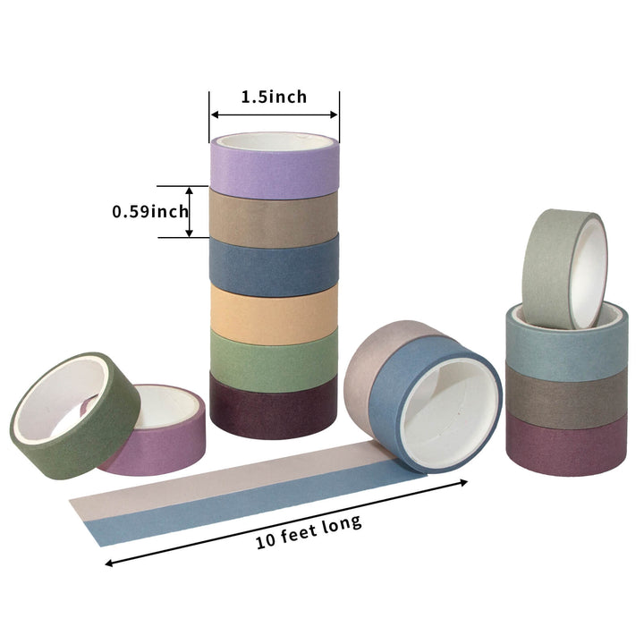 20 Rolls Morandi Color Washi Tape Set - IEEBEE