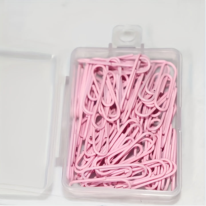 50pcs Colorful Metal Paper Clips - IEEBEE