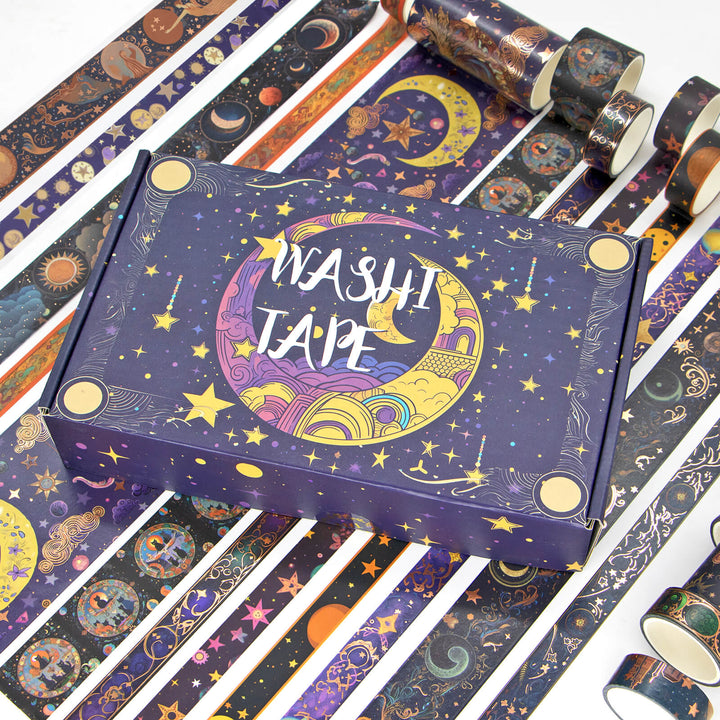 29 Rolls Magic Themed Gold Foil Washi Tape Set - IEEBEE
