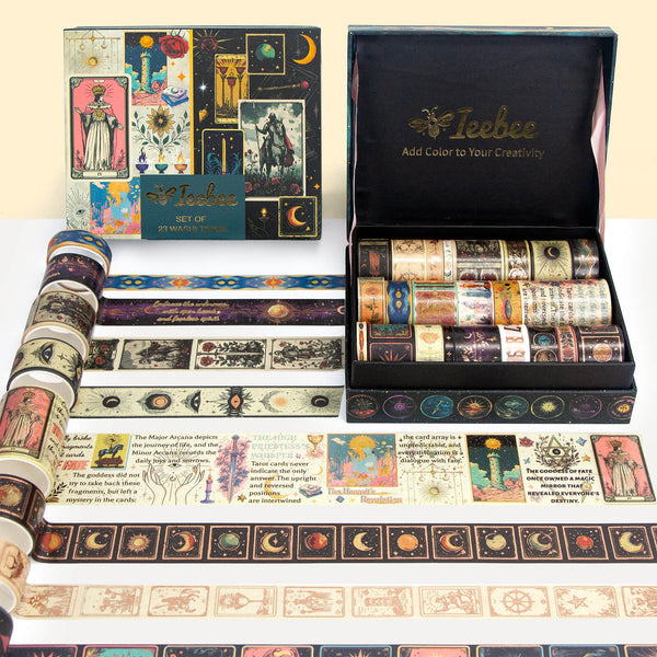 Starry Divination - 23 Rolls Gold Foil Washi Tape Set
