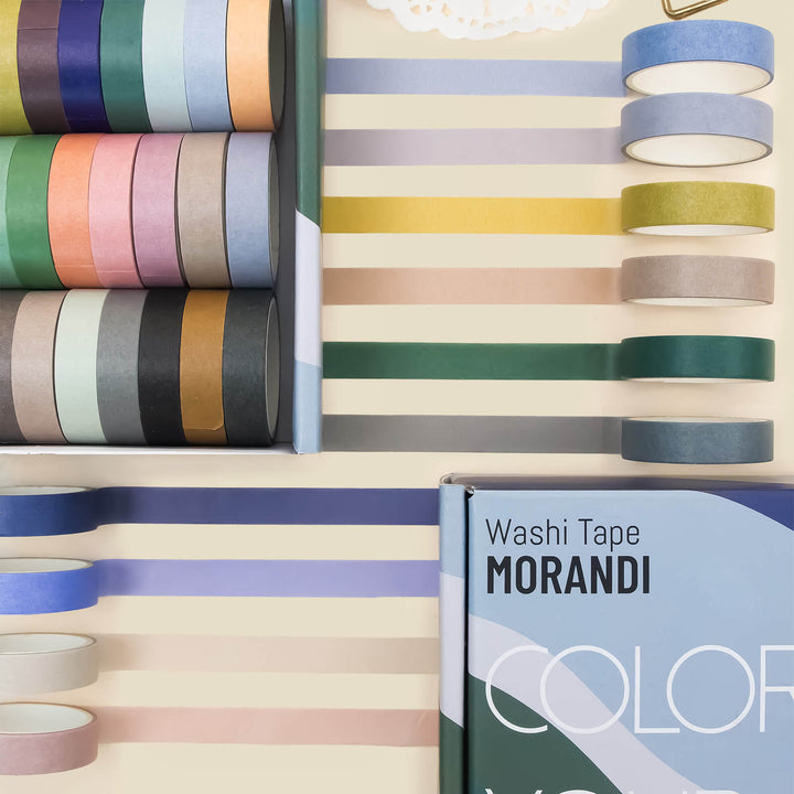 10 mm Morandi Colors - 39 Rolls Washi Tape Set - IEEBEE