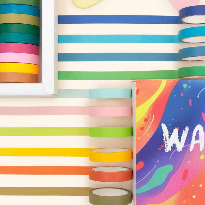 10mm Rainbow Colors - 40 Rolls Washi Tape Set - IEEBEE