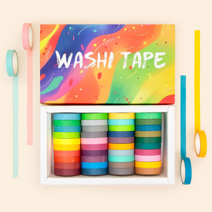 10mm Rainbow Colors - 40 Rolls Washi Tape Set - IEEBEE