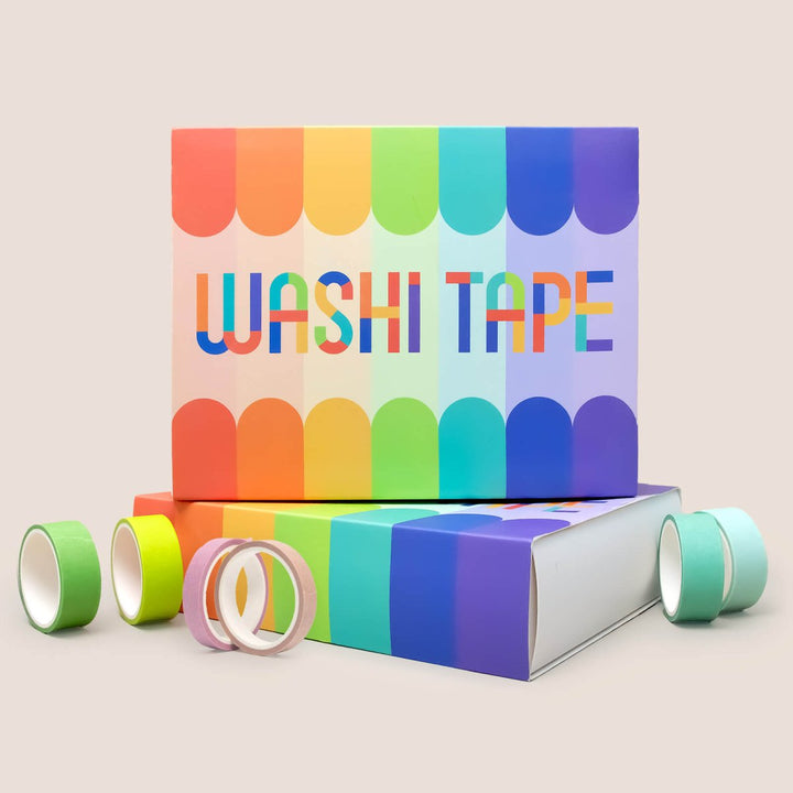 15mm & 7.5mm Rainbow Colors - 40 Rolls Washi Tape Set - IEEBEE