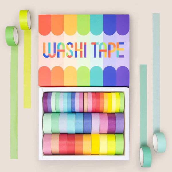 15mm & 7.5mm Rainbow Colors - 40 Rolls Washi Tape Set - IEEBEE