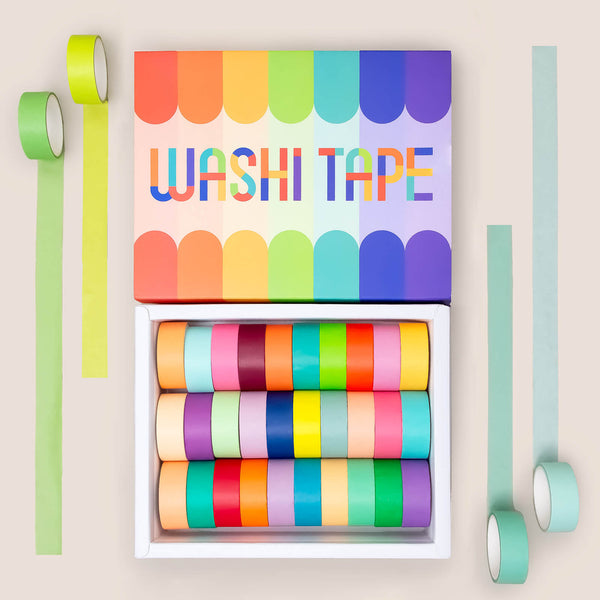 15mm Rainbow Colors - 30 Rolls Washi Tape Set - IEEBEE