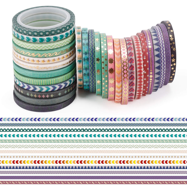 3mm Gold Foil - 48 Rolls Washi Tape Set - IEEBEE