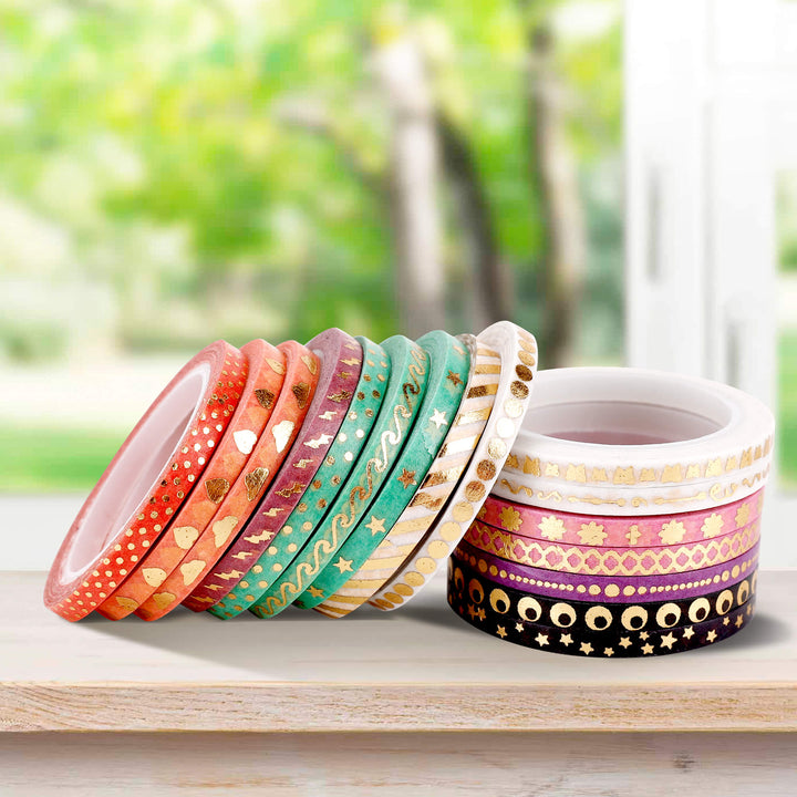 3mm Gold Foil - 48 Rolls Washi Tape Set - IEEBEE