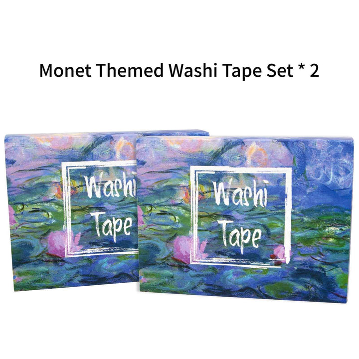 27 Rolls Monet Themed Gold Foil Aesthetic Washi Tape Set - IEEBEE
