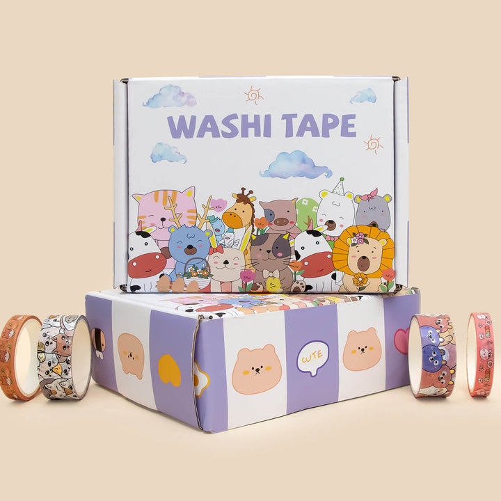 Animal Carnival - 24 Rolls Washi Tape Set - IEEBEE