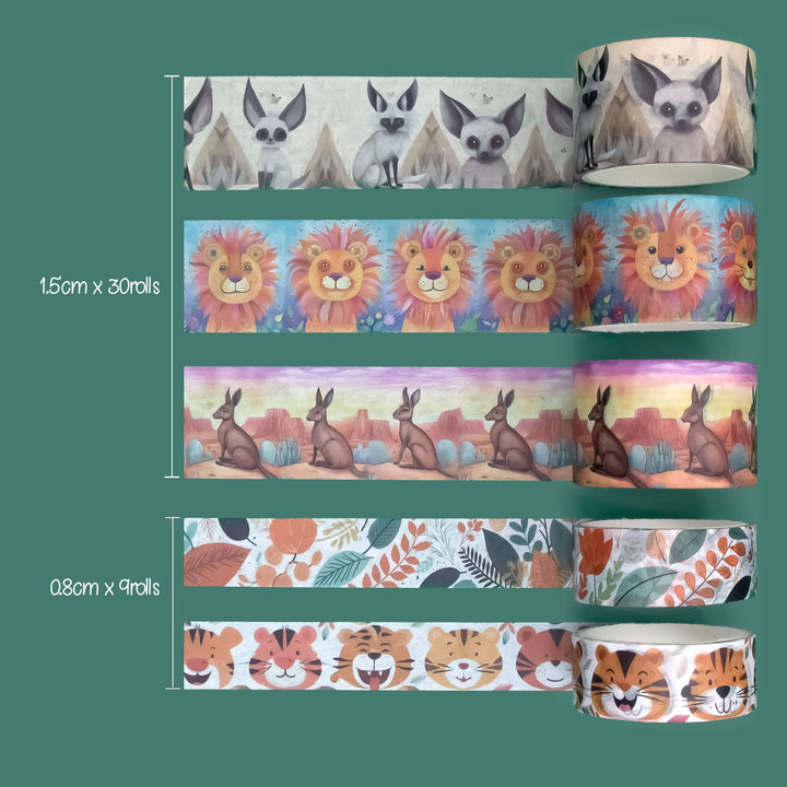 Animal Paradise - 38 Rolls Washi Tape Set - IEEBEE