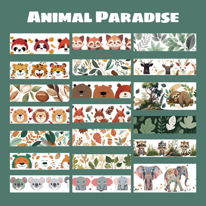 Animal Paradise - 38 Rolls Washi Tape Set - IEEBEE