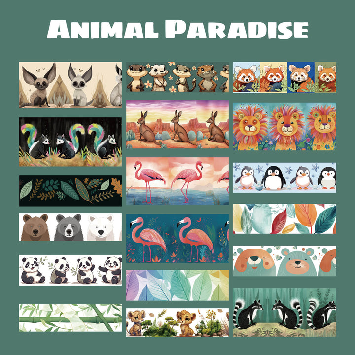 Animal Paradise - 38 Rolls Washi Tape Set - IEEBEE