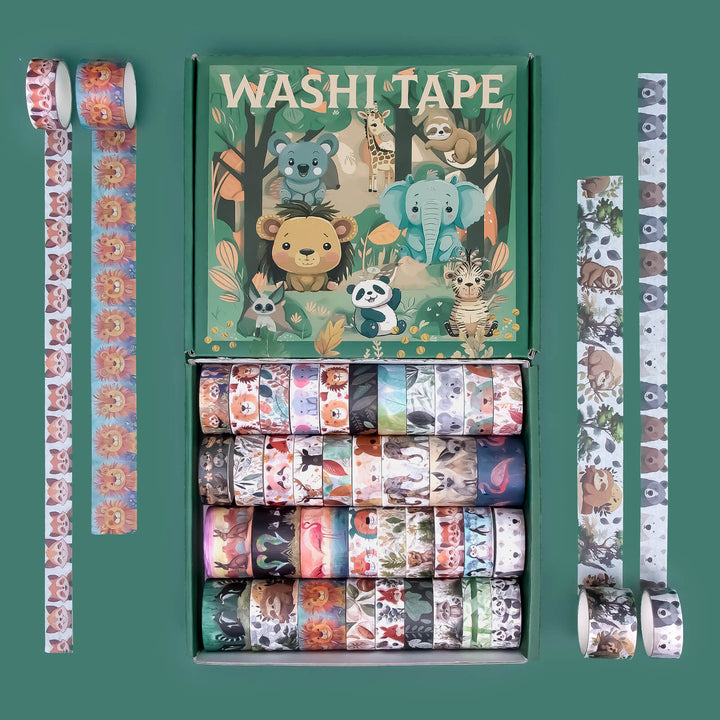 Animal Paradise - 38 Rolls Washi Tape Set - IEEBEE