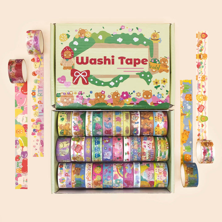 Bear Paradise - 30 Rolls Washi Tape Set - IEEBEE