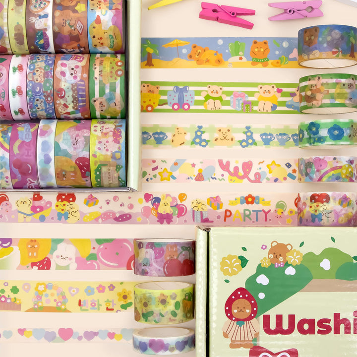 Bear Paradise - 30 Rolls Washi Tape Set - IEEBEE