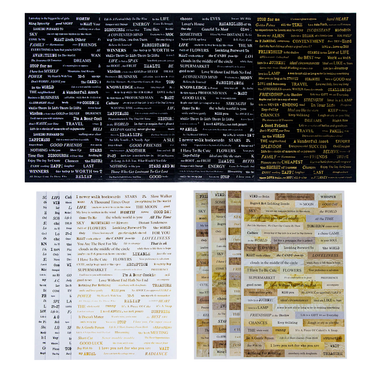 Between The Lines - 4pcs Text Stickers – IEEBEE