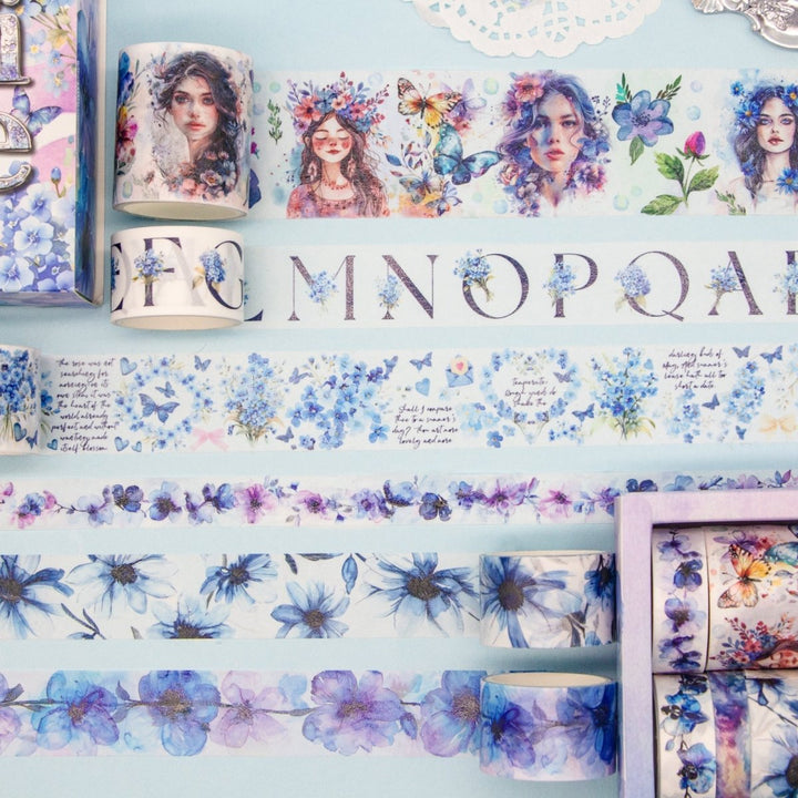 Blue Garden - 13 Rolls Washi Tape - IEEBEE