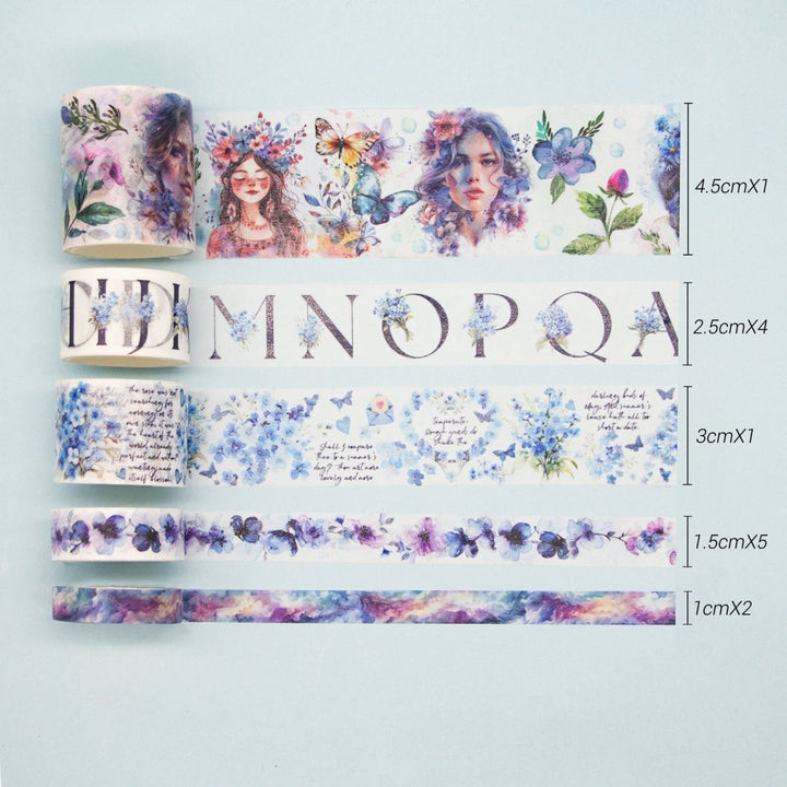 Blue Garden - 13 Rolls Washi Tape - IEEBEE
