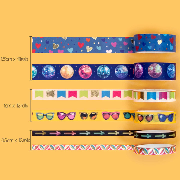 Candy Palette - 42 Rolls Gold Foil Washi Tape Set - IEEBEE