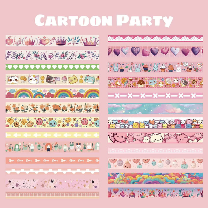 Cartoon Party - 50 Rolls Washi Tape Set - IEEBEE