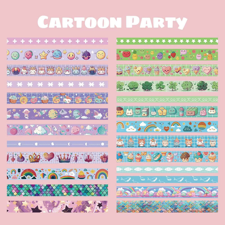 Cartoon Party - 50 Rolls Washi Tape Set - IEEBEE