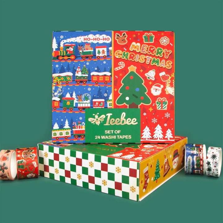 Christmas Blessings - 24 Rolls Gold Foil Washi Tape Set - IEEBEE