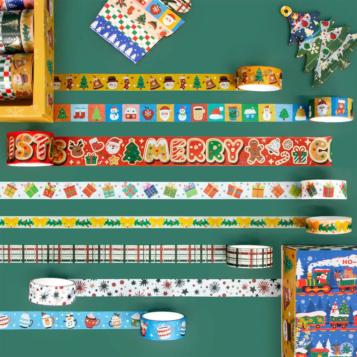 Christmas Blessings - 24 Rolls Gold Foil Washi Tape Set - IEEBEE