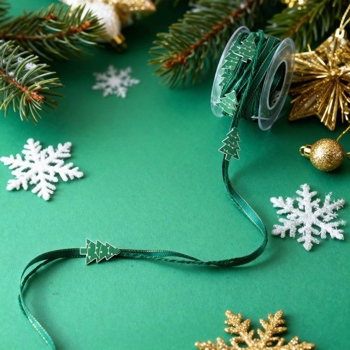 Christmas Tree and Gift - 2 Rolls Decorative Ribbon - IEEBEE