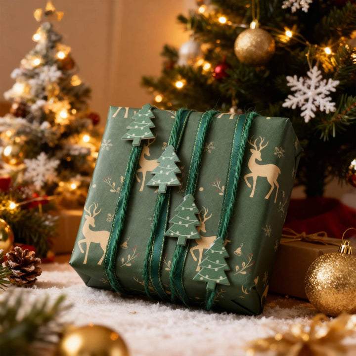Christmas Tree and Gift - 2 Rolls Decorative Ribbon - IEEBEE