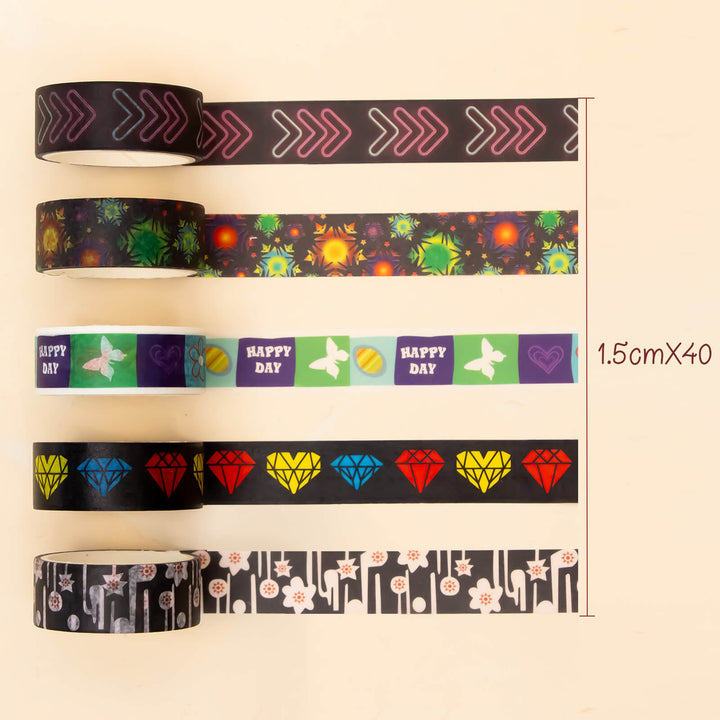 Colorful Style Collection - 40 Rolls Washi Tape Set - IEEBEE