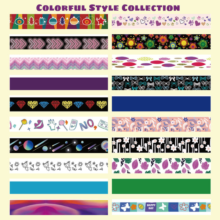 Colorful Style Collection - 40 Rolls Washi Tape Set - IEEBEE