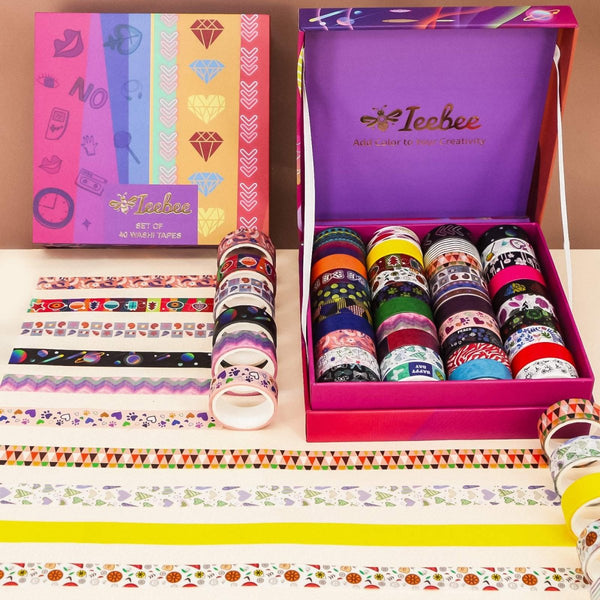 Colorful Style Collection - 40 Rolls Washi Tape Set - IEEBEE