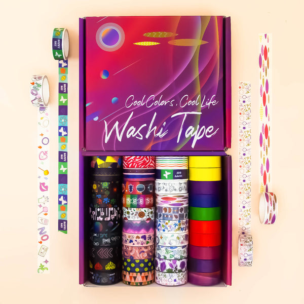 Colorful Style Collection - 40 Rolls Washi Tape Set - IEEBEE