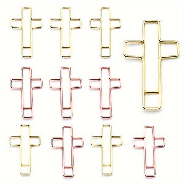 Cross Shaped - 20pcs Metal Paper Clips - IEEBEE