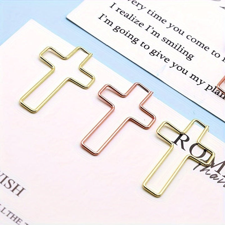 Cross Shaped - 20pcs Metal Paper Clips - IEEBEE