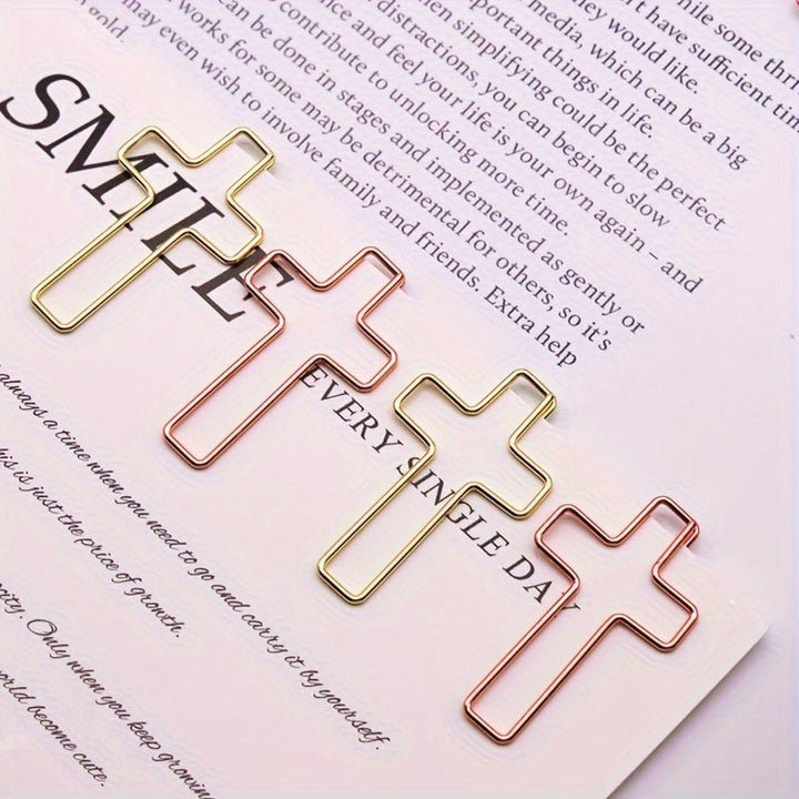 Cross Shaped - 20pcs Metal Paper Clips - IEEBEE