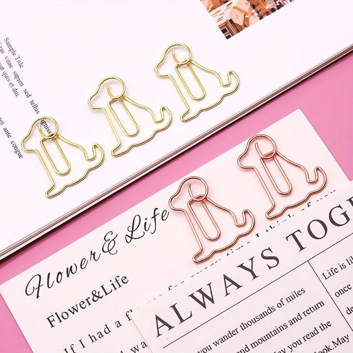 Cute Puppy - 20pcs Metal Paper Clips - IEEBEE