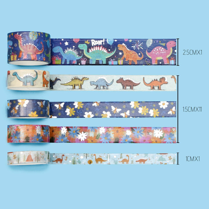 Dinosaurs Carnival - 13 Rolls Washi Tape Set - IEEBEE