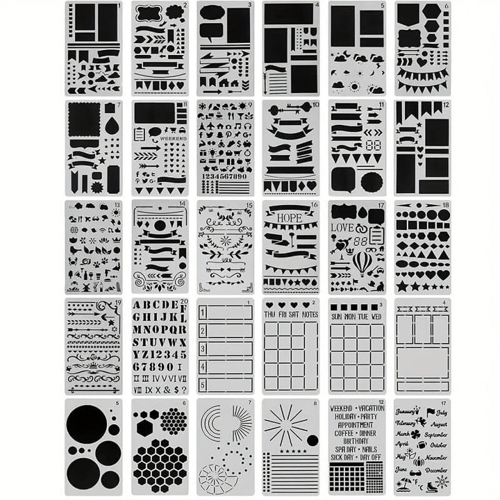 DIY Handbook Drawing Stencils Set - IEEBEE