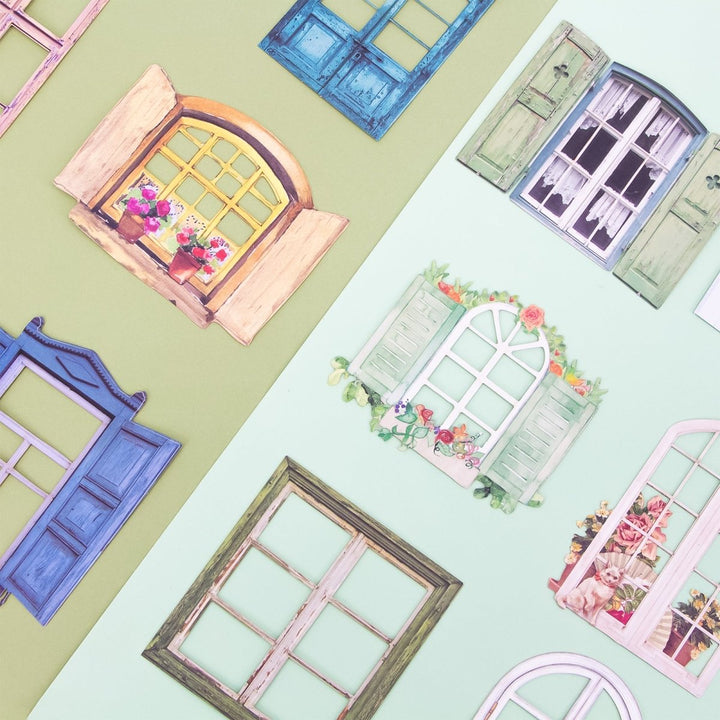 Dream Window - 10pcs Retro Hollow Sticker - IEEBEE