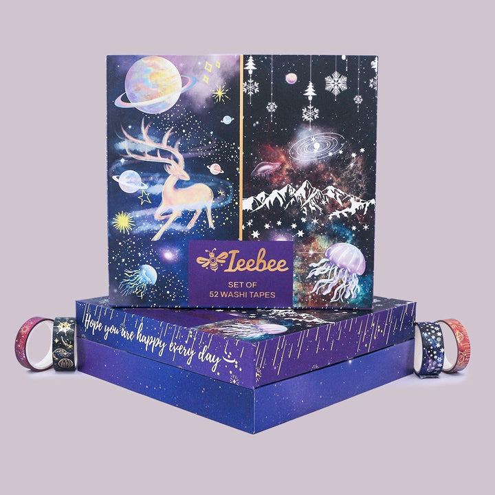 Dreamy Celestials - 52 Rolls Gold Foil Washi Tape Set - IEEBEE