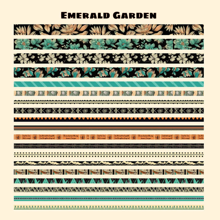 Emerald Garden - 40 Rolls Washi Tape Set - IEEBEE