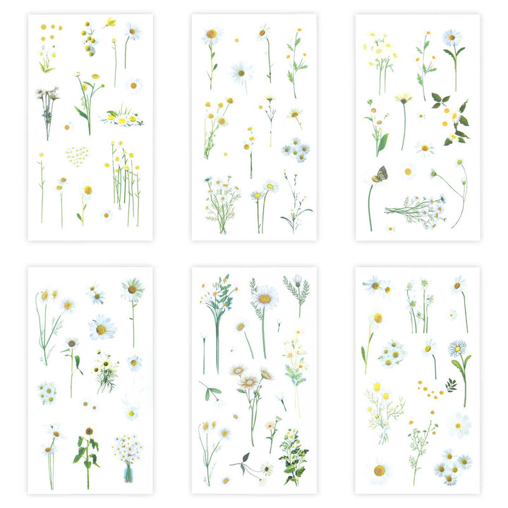 Flower Season - 6pcs PET Stickers - IEEBEE