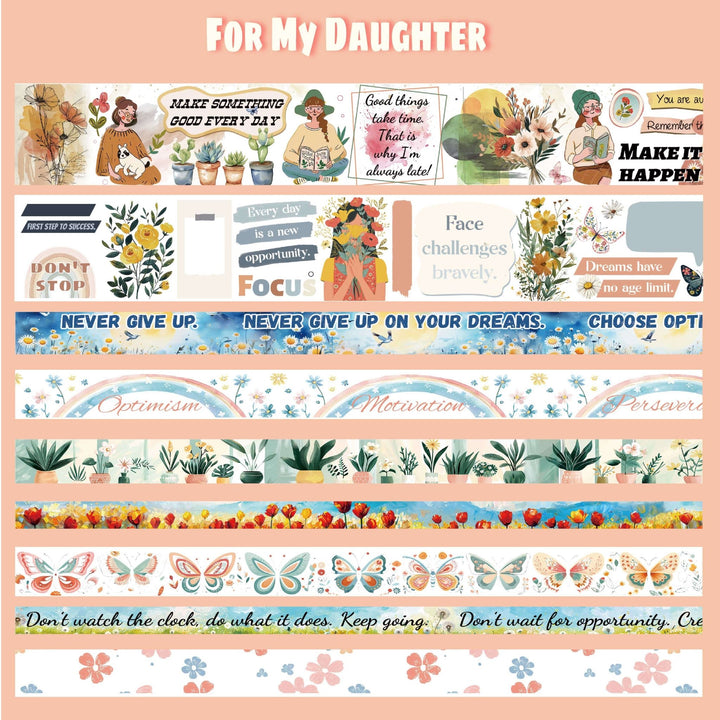 For My Daughter - 24 Rolls Washi Tape Set - IEEBEE