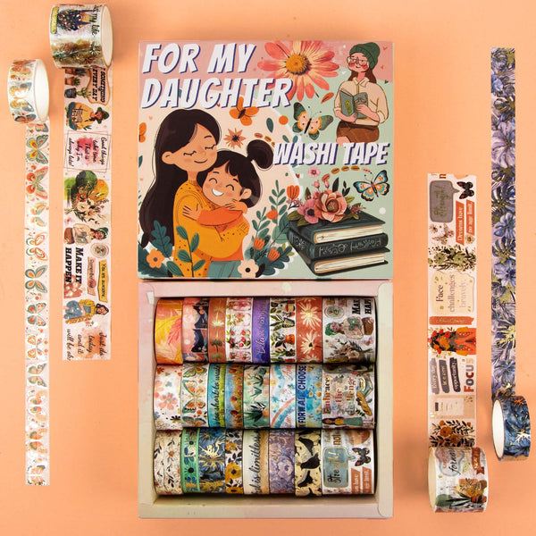 For My Daughter - 24 Rolls Washi Tape Set - IEEBEE