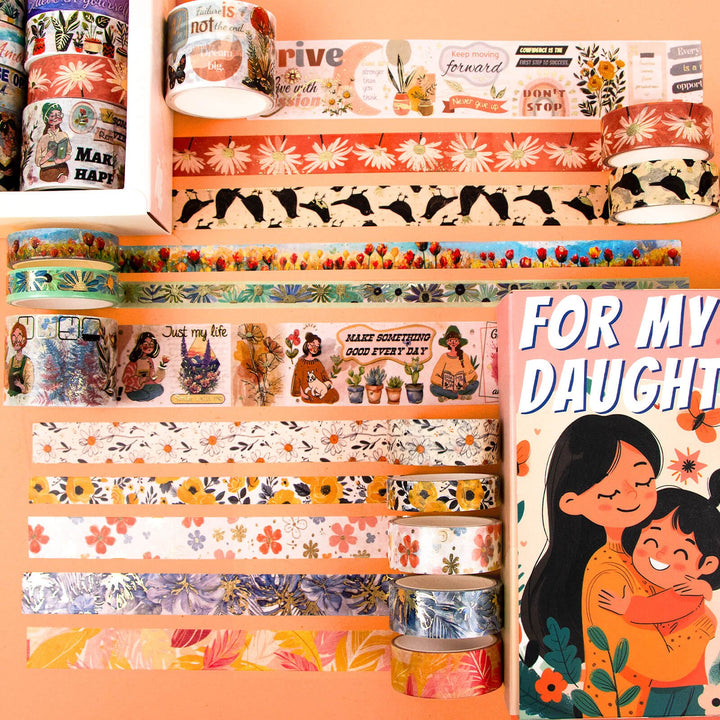 For My Daughter - 24 Rolls Washi Tape Set - IEEBEE