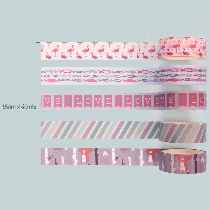 For You - 40 Rolls Washi Tape Set - IEEBEE